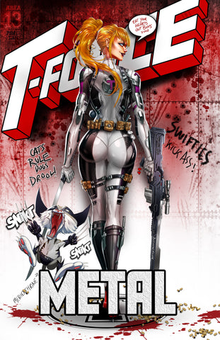 T-Force Taylor Pool #2 Grey Suit Trade Metal Comic