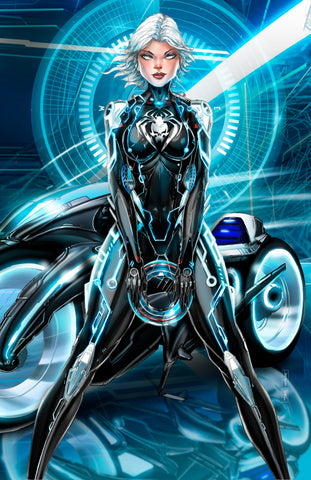 NYCC White Widow Tron Virgin Wraparound