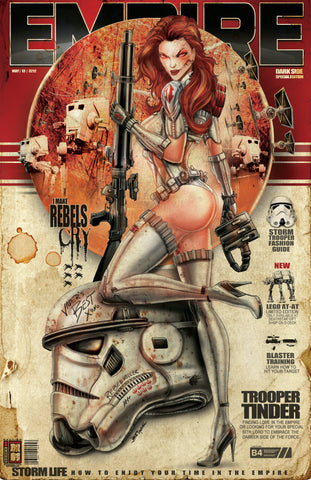 Retro Stormtrooper Naughty Print