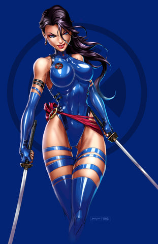 2022 Psylocke Cosplay Metal Comic