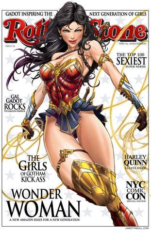 Wonder Woman Gal Gadot Rolling Stone Print