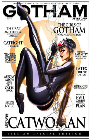 Catwoman Gotham Hanging White Print