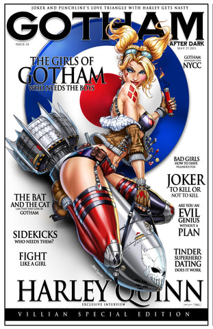 Harley Bomber Gotham Print