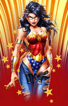 Wonder Woman Blue Jean Print